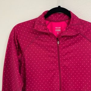 Nike Pink Polka Dot Half Zip Top